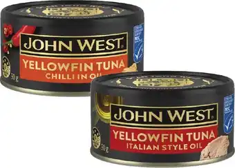 Coles John West Yellowfin Tuna offer