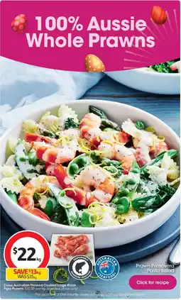 Coles Coles Australian Thawed Cooked Large Black Tiger Prawns offer