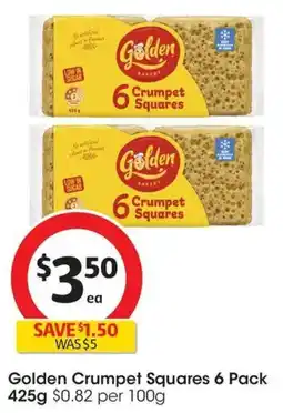 Coles Golden Crumpet Squares offer