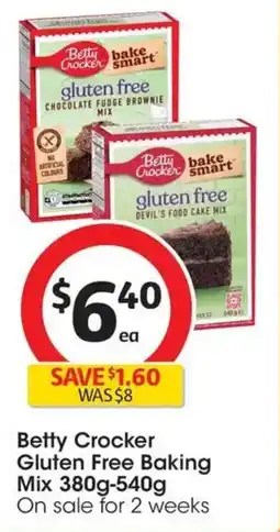Coles Betty Crocker Gluten Free Baking Mix offer
