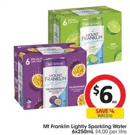 Coles Mt Franklin Lightly Sparkling Water offer