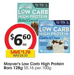 Coles Mayver's Low Carb High Protein Bars offer