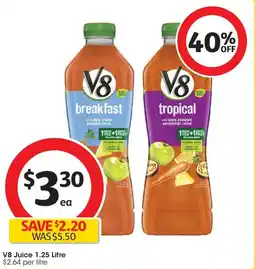 Coles V8 Juice offer