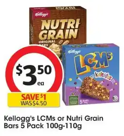 Coles Kellogg's LCMs or Nutri Grain Bars offer