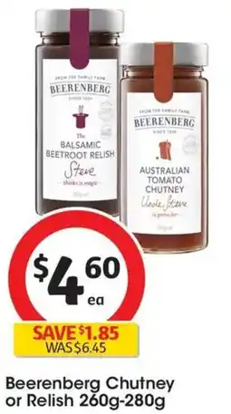 Coles Beerenberg Chutney or Relish offer