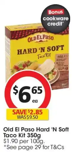 Coles Old El Paso Hard 'N Soft Taco Kit offer