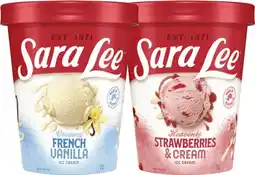 Coles Sara Lee Ice Cream Tub offer