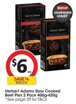 Coles Herbert Adams Slow Cooked Beef Pies offer