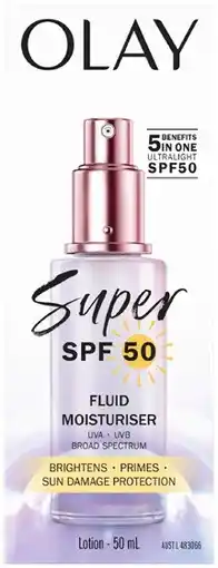 Coles Olay Super SPF50 Fluid Moisturiser offer