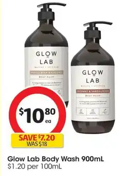 Coles Glow Lab Body Wash offer