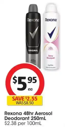 Coles Rexona 48hr Aerosol Deodorant offer