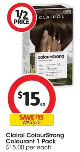 Coles Clairol ColourStrong Colourant offer