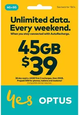 Coles Optus Prepaid SIM Starter Kit offer