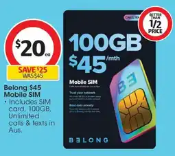 Coles Belong Mobile SIM offer