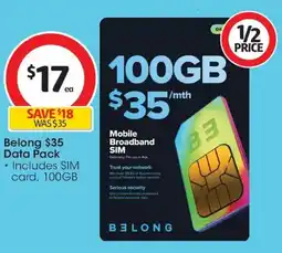 Coles Belong Data Pack offer