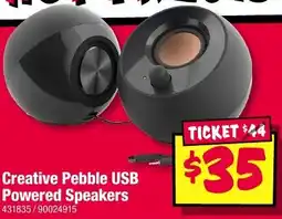 JB Hi-Fi Creative Pebble USB Powered Speakers offer