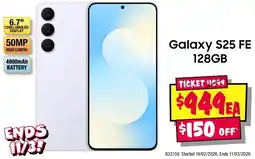 JB Hi-Fi Galaxy S25 FE 128GB offer