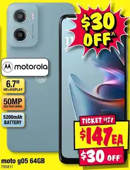 JB Hi-Fi moto g05 64GB offer