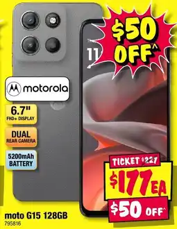 JB Hi-Fi moto G15 128GB offer