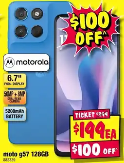 JB Hi-Fi moto g57 128GB offer