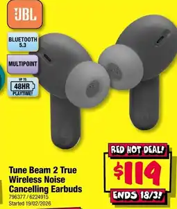 JB Hi-Fi Tune Beam 2 True Wireless Noise Cancelling Earbuds offer