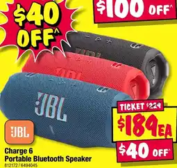 JB Hi-Fi Charge 6 Portable Bluetooth Speaker offer