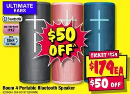 JB Hi-Fi Boom 4 Portable Bluetooth Speaker offer
