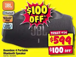 JB Hi-Fi Boombox 4 Portable Bluetooth Speaker offer