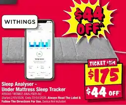 JB Hi-Fi Sleep Analyser - Under Mattress Sleep Tracker offer