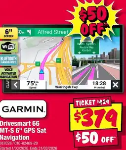 JB Hi-Fi Drivesmart 66 MT-S 6" GPS Sat Navigation offer