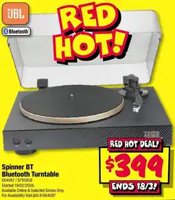 JB Hi-Fi Spinner BT Bluetooth Turntable offer