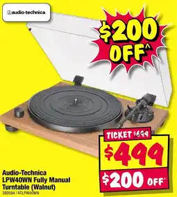 JB Hi-Fi Audio-Technica LPW40WN Fully Manual Turntable offer