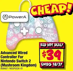 JB Hi-Fi Advanced Wired Controller For Nintendo Switch 2 offer
