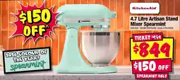 JB Hi-Fi 4.7 Litre Artisan Stand Mixer Spearmint offer