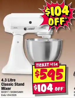 JB Hi-Fi 4.3 Litre Classic Stand Mixer offer