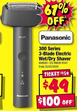 JB Hi-Fi 300 Series 3-Blade Electric Wet/Dry Shaver offer