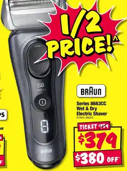 JB Hi-Fi Series 8663CC Wet & Dry Electric Shaver offer
