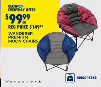 BCF Wanderer premium moon chairs offer