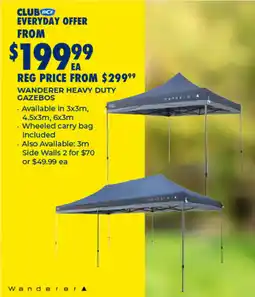 BCF Wanderer heavy duty gazebos offer
