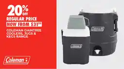 BCF Coleman daintree coolers jugs & kegs range offer