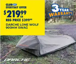 BCF Darche lone wolf 900mm swag offer