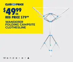 BCF Wanderer folding campsite clothesline offer