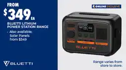 BCF Bluetti lithium power station range offer