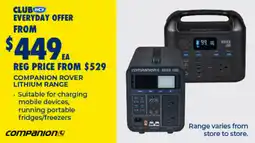 BCF Companion rover lithium range offer