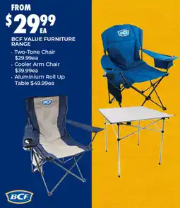 BCF Bcf value furniture range offer