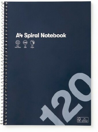 BIG W Brilliant Basics 120-Page A4 Spiral Notebook offer