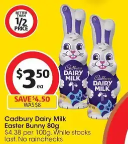 Coles Cadbury Dairy Milk Easter Bunny offer