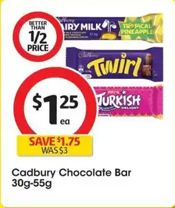 Coles Cadbury Chocolate Bar offer