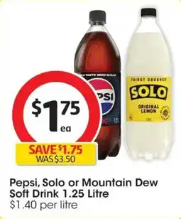 Coles Pepsi, Solo or Mountain Dew Soft Drink offer