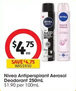 Coles Nivea Antiperspirant Aerosol Deodorant offer